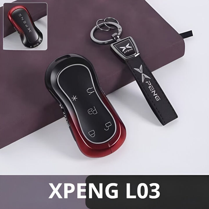 Zinc Alloy  Car Key Cover for XPENG L03 Rope Knot Gradient Red