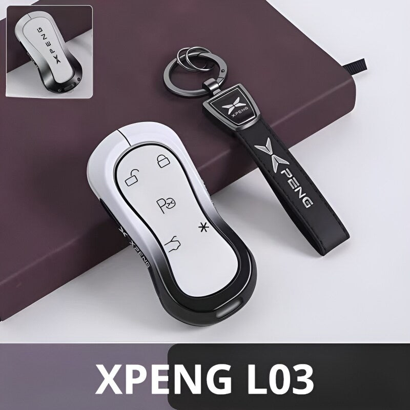 Zinc Alloy  Car Key Cover for XPENG L03 Rope Knot Gradient White