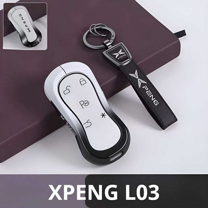 Zinc Alloy  Car Key Cover for XPENG L03 Rope Knot Gradient White