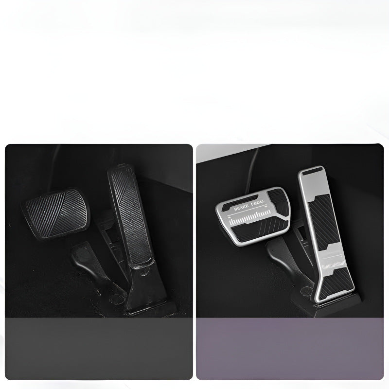 XPENG L03 Non-Slip Accelerator Brake Pedal Extenders Before and After Installation Comparison