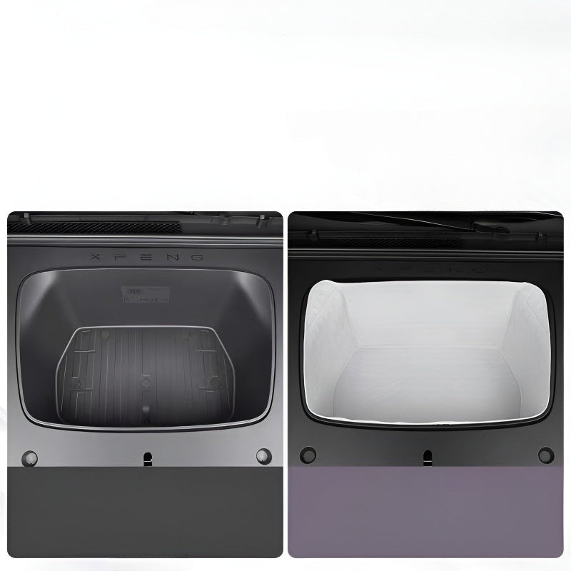 XPENG L03 Front Trunk Cushion Before and After Installation Comparison
