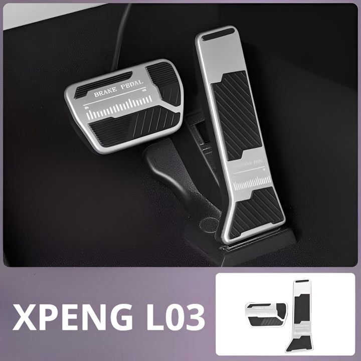 XPENG L03 Non-Slip Accelerator Brake Pedal Extenders Silver