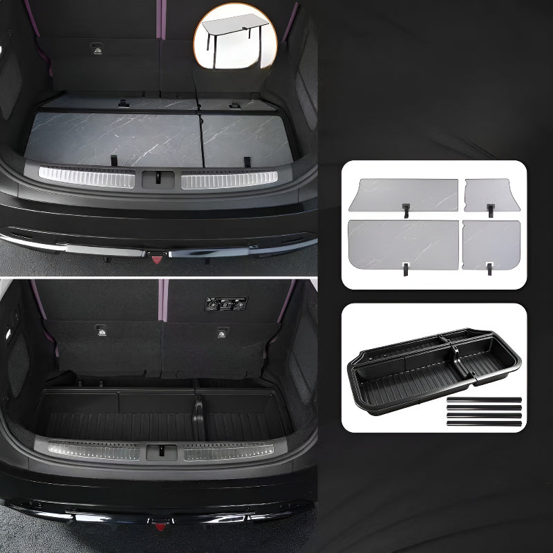 XPENG GX Lower Trunk Organizer Has Table Legs