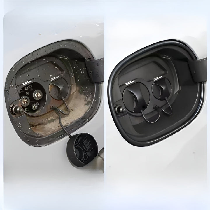 Charging Port Seal for XPENG Before and After Installation Comparison