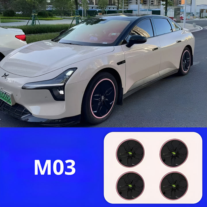 XPENG M03 Full Wrap Hubcaps Cherry Blossom Pink 1
