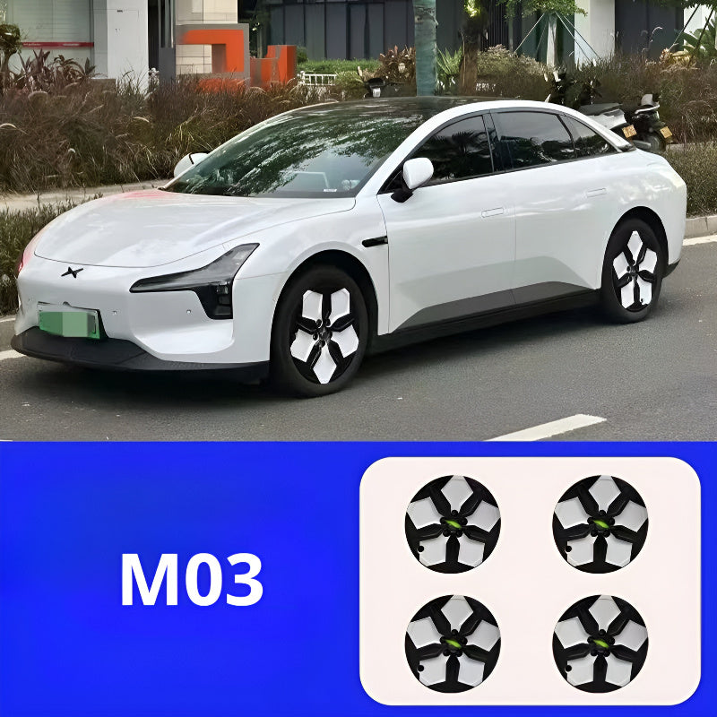 XPENG M03 Full Wrap Hubcaps Pearl White