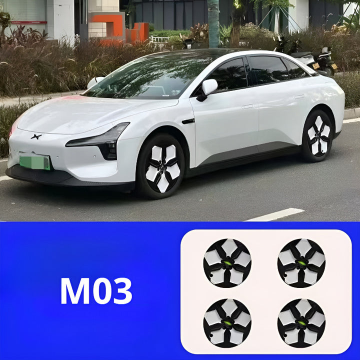 XPENG M03 Full Wrap Hubcaps Pearl White