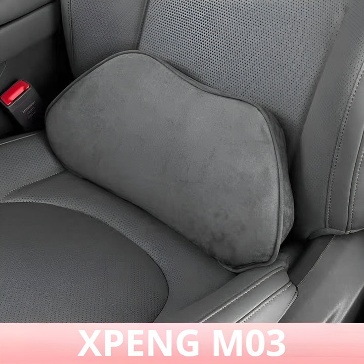 Suede Neck Pillow for XPENG MONA M03  | Lumbar Support & Fatigue Relief Lumbar support