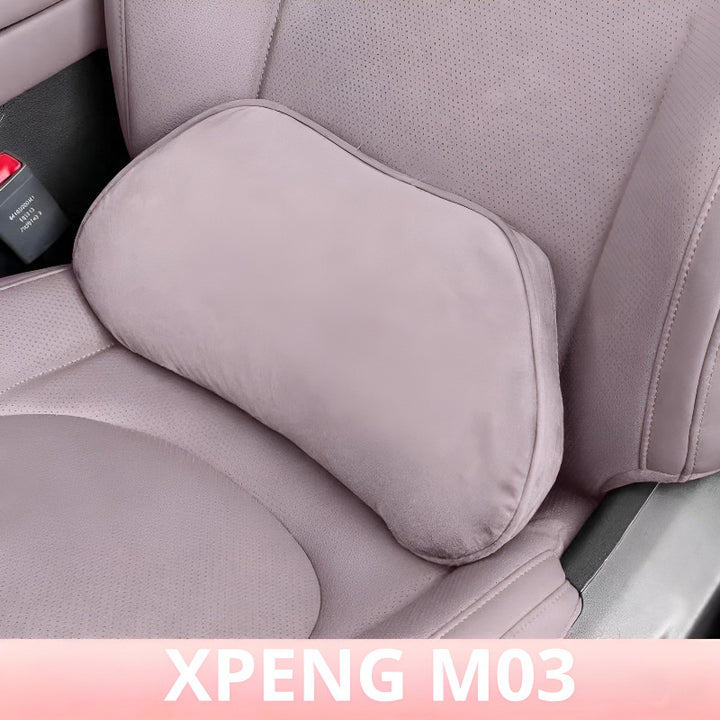 Suede Neck Pillow for XPENG MONA M03  | Lumbar Support & Fatigue Relief Lumbar support
