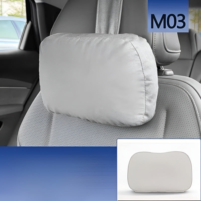 Suede Neck Pillow for XPENG MONA M03  | Lumbar Support & Fatigue Relief Headrest
