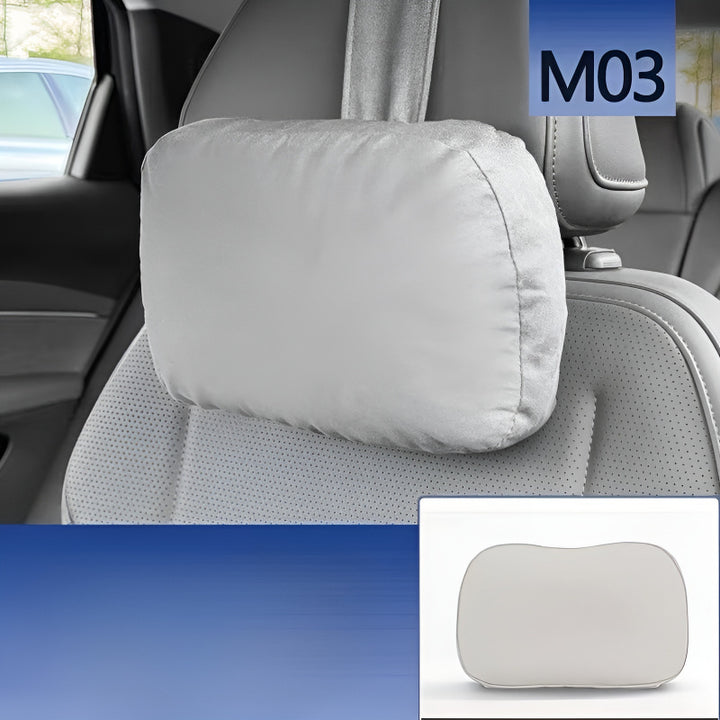 Suede Neck Pillow for XPENG MONA M03  | Lumbar Support & Fatigue Relief Headrest