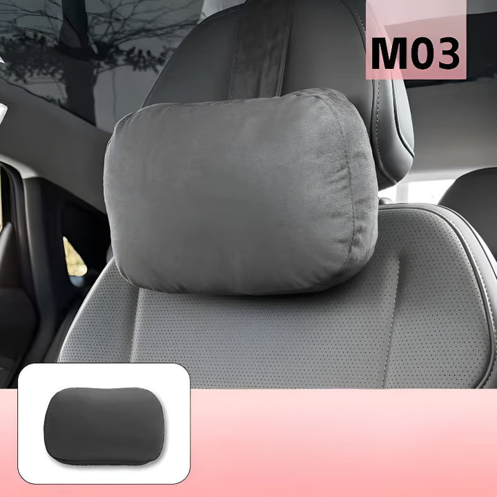 Suede Neck Pillow for XPENG MONA M03  | Lumbar Support & Fatigue Relief Headrest 