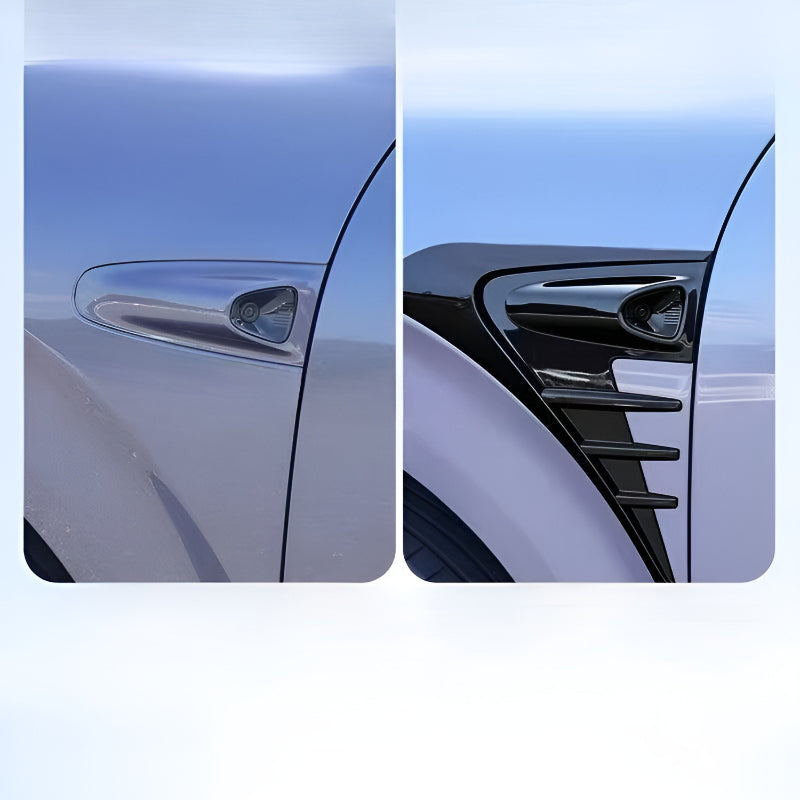 XPENG L03 Fender Trim Before and After Installation Comparison