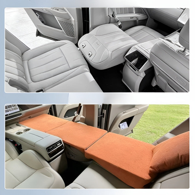 Foldable Car Mattress for XPENG L03 Before and After Installation Comparison