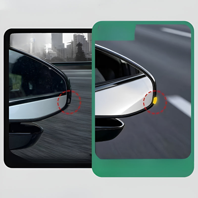 XPENG Rearview Mirror Light Guide Block Before and After Installation Comparison
