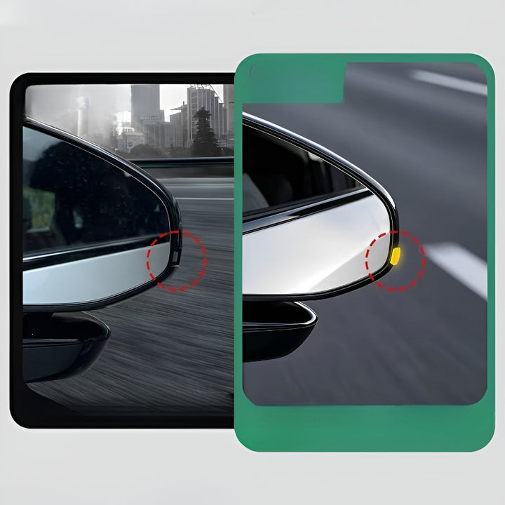 XPENG Rearview Mirror Light Guide Block Before and After Installation Comparison