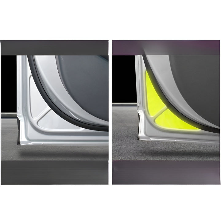  XPENG P7+ Door Reflective Stickers Before and After Installation Comparison 