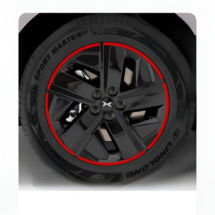 XPENG L03 18-inch Hubcap Blackout Sticker Set Red  Ring
