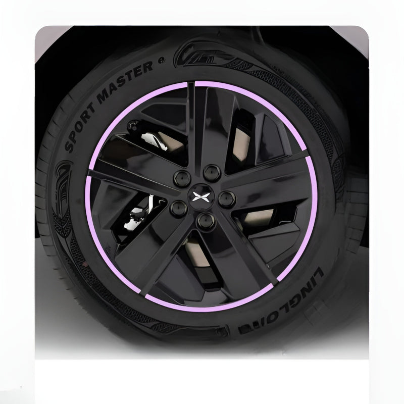 XPENG L03 18-inch Hubcap Blackout Sticker Set Star Purple  Ring