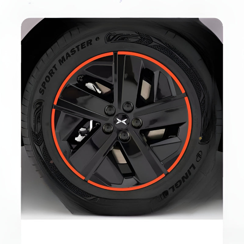 XPENG L03 18-inch Hubcap Blackout Sticker Set Orange Ring