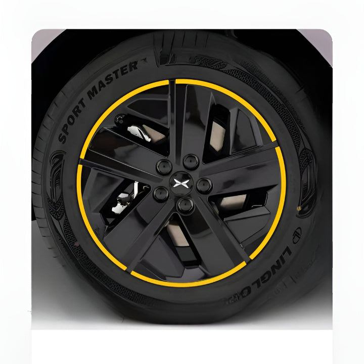 XPENG L03 18-inch Hubcap Blackout Sticker Set Yellow Ring