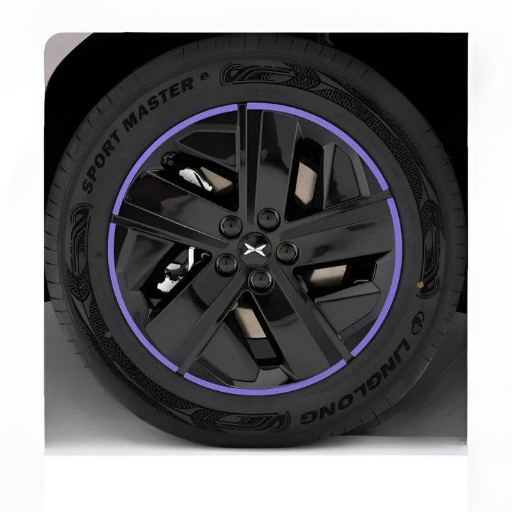 XPENG L03 18-inch Hubcap Blackout Sticker Set Purple Ring