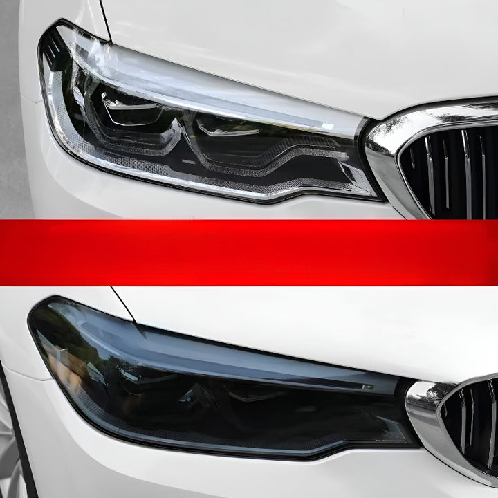 TPU Headlight Clear Protective Film 11.81 × 78.74 inches Before and After Installation Comparison