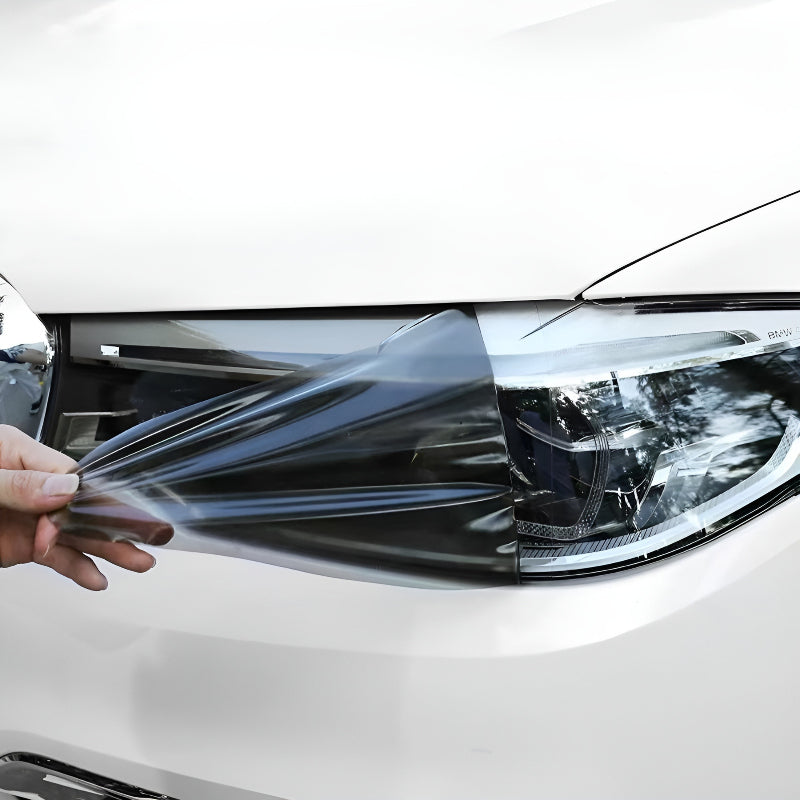 TPU Headlight Clear Protective Film 11.81 × 78.74 inches Peel Off Without Leaving Any Adhesive Residue