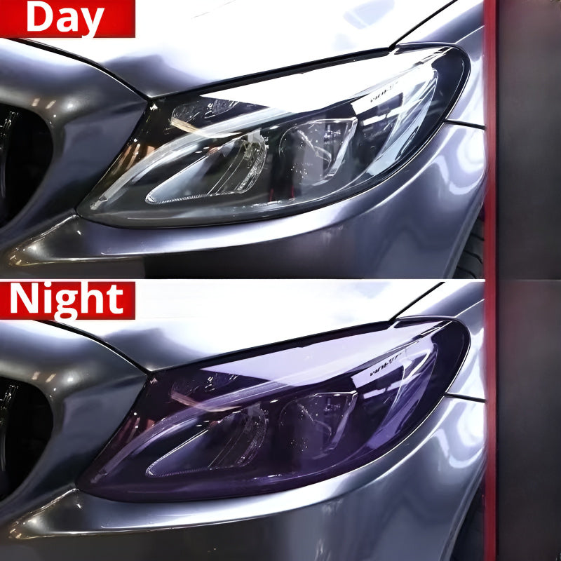 TPU Headlight Clear Protective Film 11.81 × 78.74 inches Smoky Purple Edition