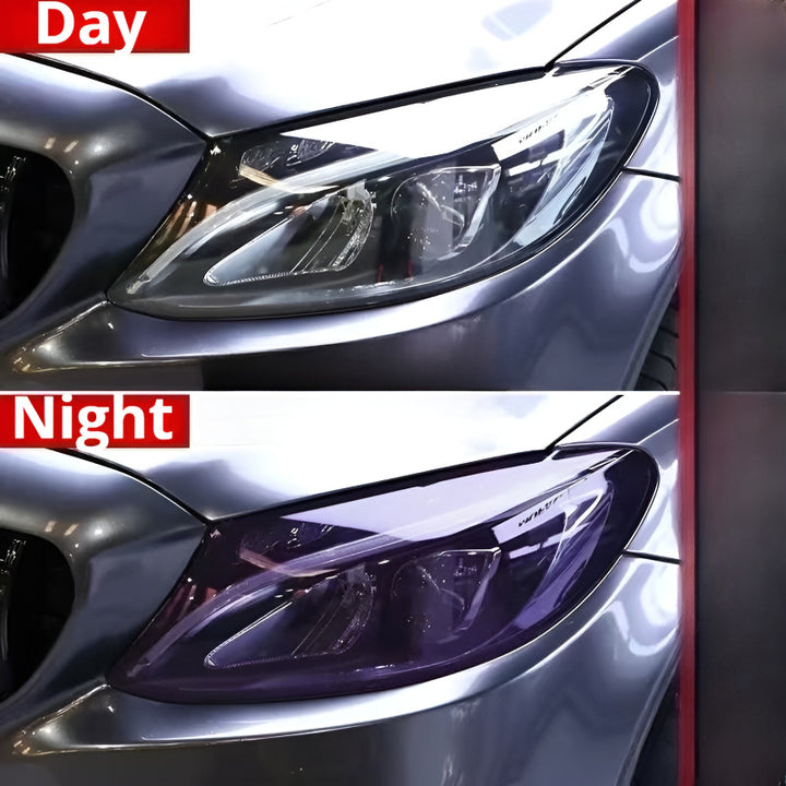 TPU Headlight Clear Protective Film 11.81 × 78.74 inches Smoky Purple Edition