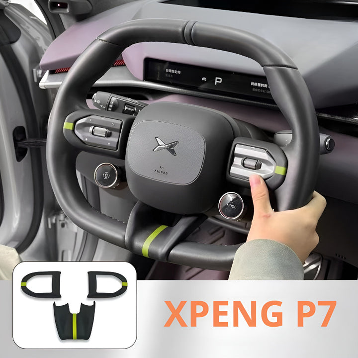 XPENG P7 2026 Steering Wheel Button Switch Trim Cover Fluorescent Green