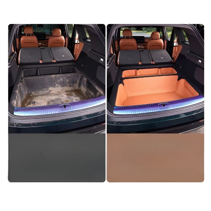 XPENG G9L Lower Trunk Storage Before and After Installation Comparison