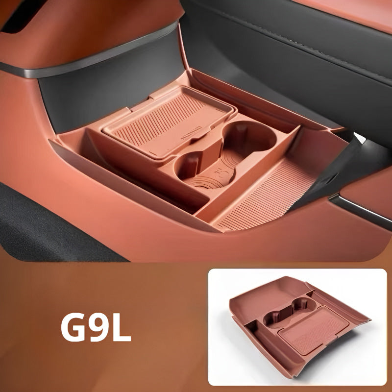 XPENG G9L Lower Console Organizer Tray Sahara Orange 