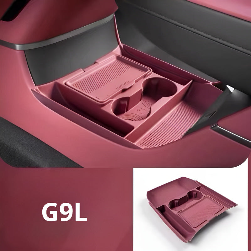 XPENG G9L Lower Console Organizer Tray Bordeaux Red