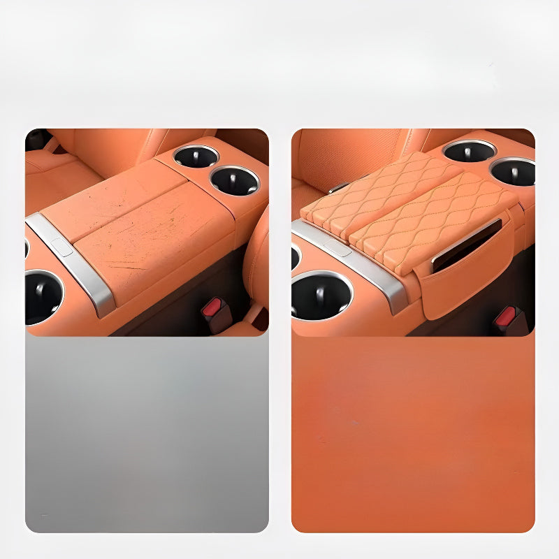 XPENG G9L Armrest Box Booster Pad Before and After Installation Comparison