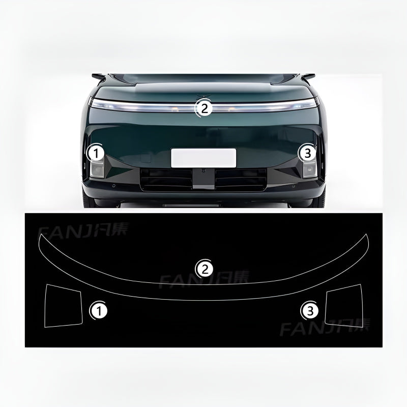 XPENG G9L Headlight Clear TPU Protective Film