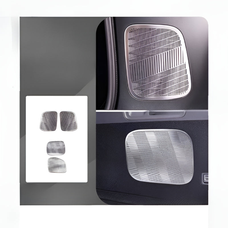 XPENG G9L Trunk Horn Covers&Side Air Vent Covers Silver-Titanium