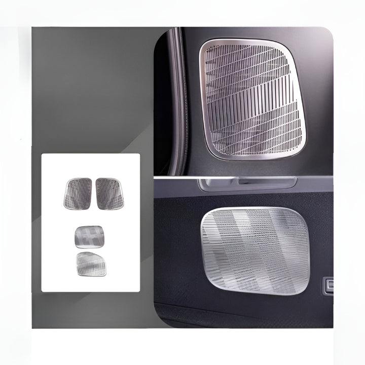 XPENG G9L Trunk Horn Covers&Side Air Vent Covers Silver-Titanium
