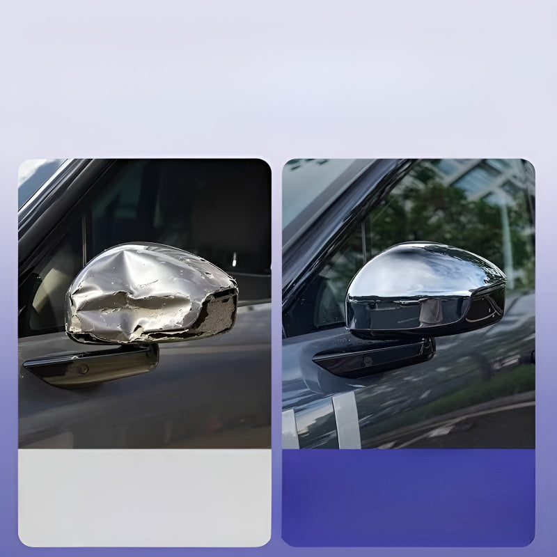 XPENG G9L Rearview Mirror Rain Guard Cover  Before and After Installation Comparison