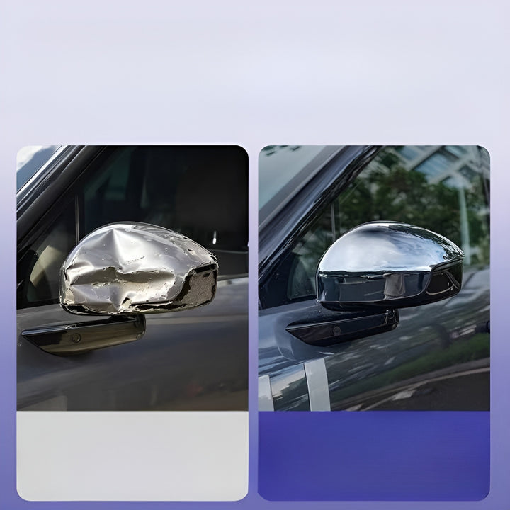 XPENG G9L Rearview Mirror Rain Guard Cover  Before and After Installation Comparison