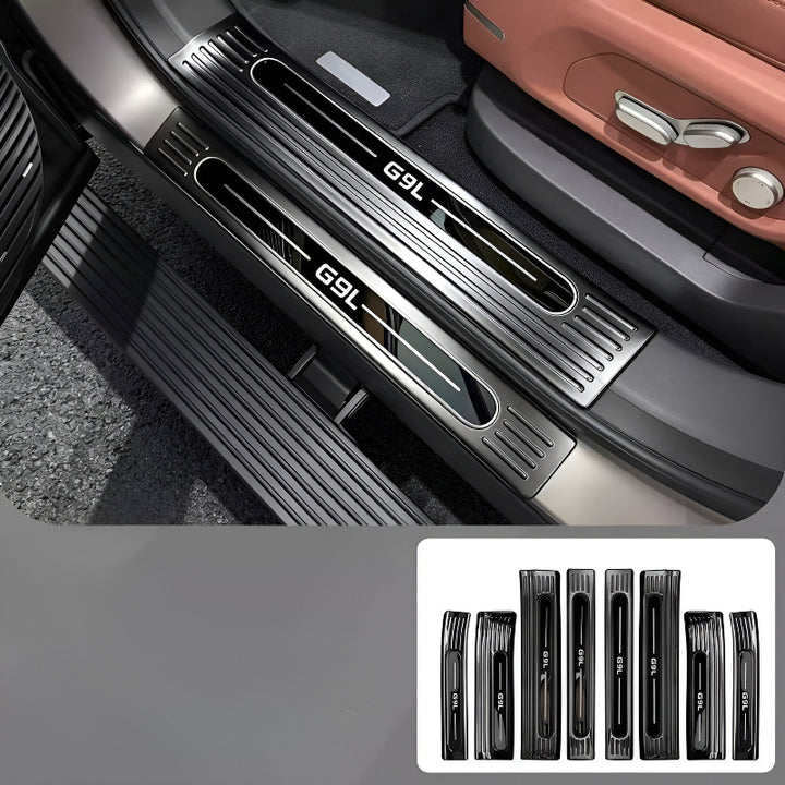 XPENG G9L Door Sill and Trunk Protection Strips 8 Pieces Black Titanium