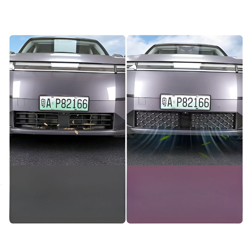 Grille Guard Net for XPENG G9L Before and After Installation Comparison