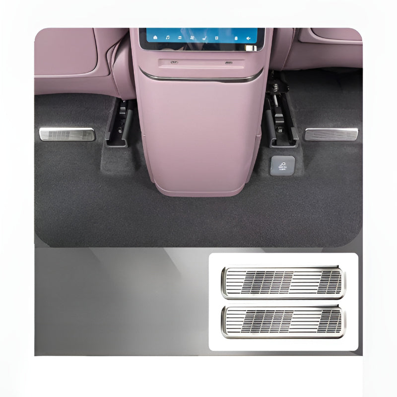 Backseat Air Vent Covers for XPENG G9L Silver-Titanium