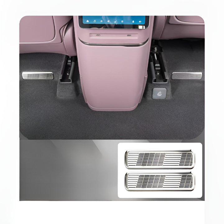 Backseat Air Vent Covers for XPENG G9L Silver-Titanium