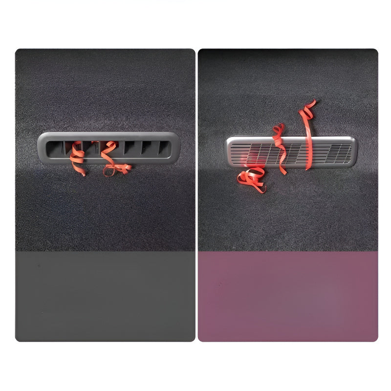 Backseat Air Vent Covers for XPENG G9L Before and After Installation Comparison